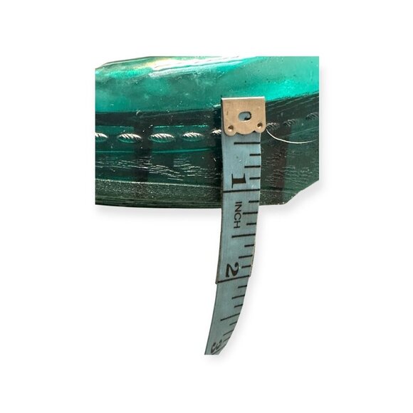 Vintage 60s Jelly Slide Sandals – Size 7, Green Plastic Wedge Heels made in USA - Picture 14 of 15